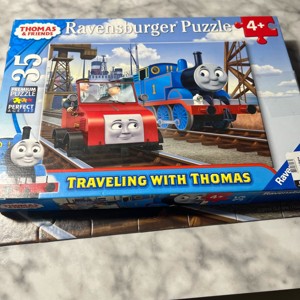 Ravensburger puzzle traveling with Thomas